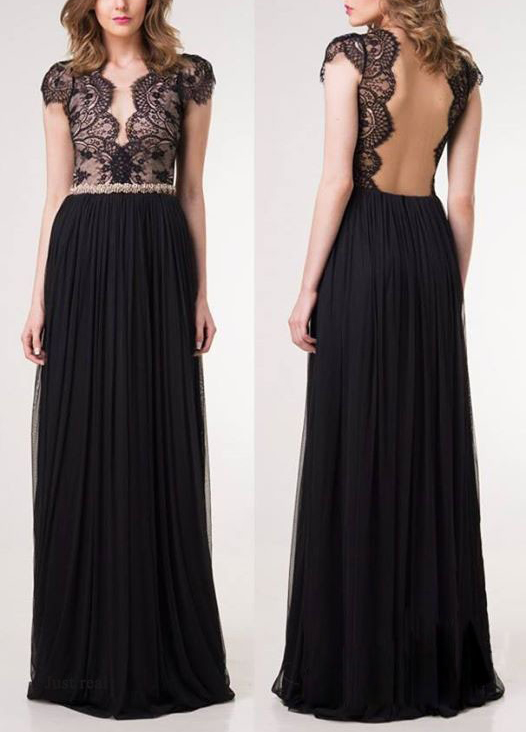 open back formal gown
