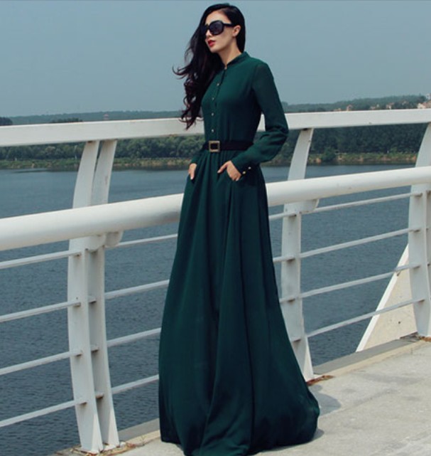 Green Elegant Maxi Long Dress For Women Sd475 on Luulla