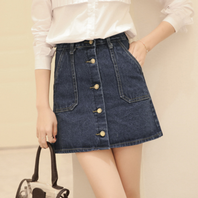 A Line Short Denim Skirt SK006