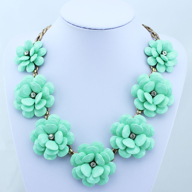 Handmade Flower Statement Necklace Jewelry on Luulla