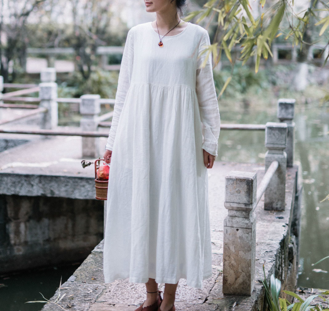 long white cotton dresses