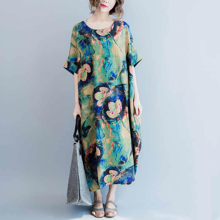 Summer Oversize Floral Printed Dress For Women on Luulla