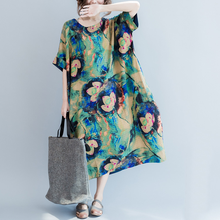 Summer Oversize Floral Printed Dress For Women on Luulla