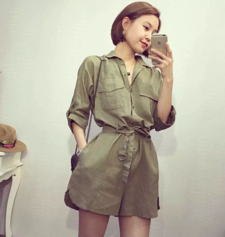 army green jumpsuit outfit