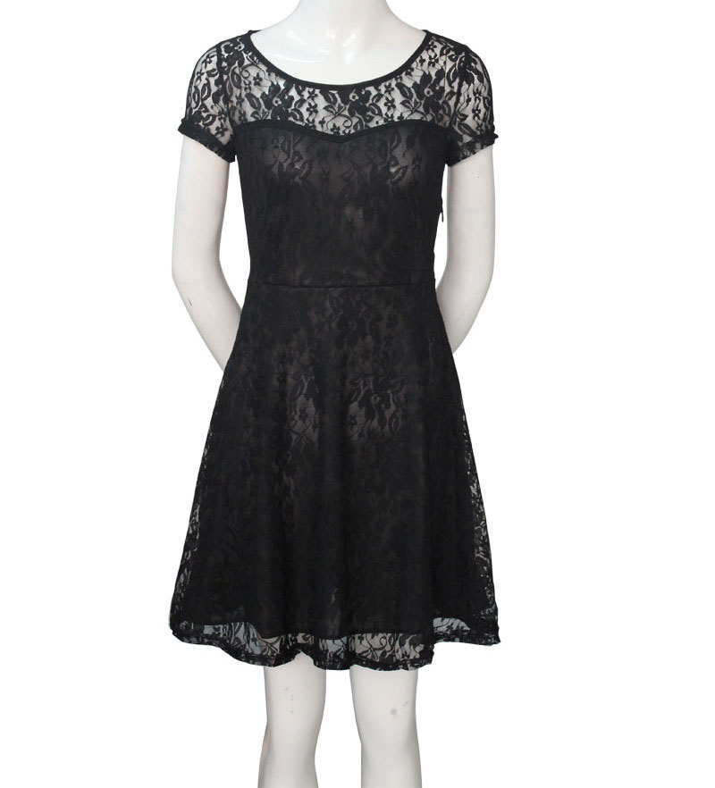 Black Short Lace Dress Crochet Party Dress Sd459-2 on Luulla