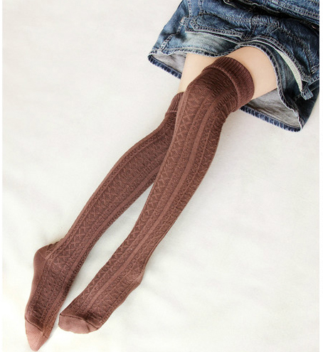 Autumn Winter Knit Warm Stockings Thigh High Over The Knee Socks on Luulla
